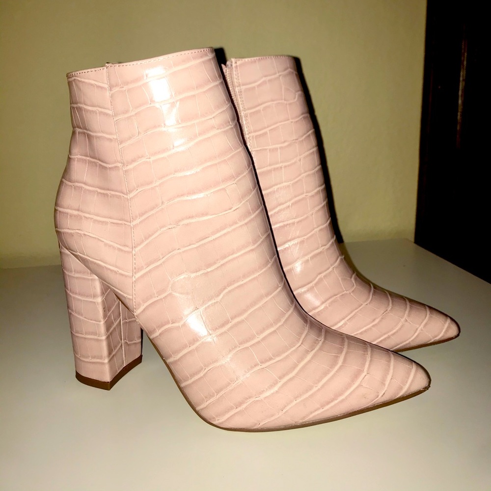 Light Pink Heeled Booties